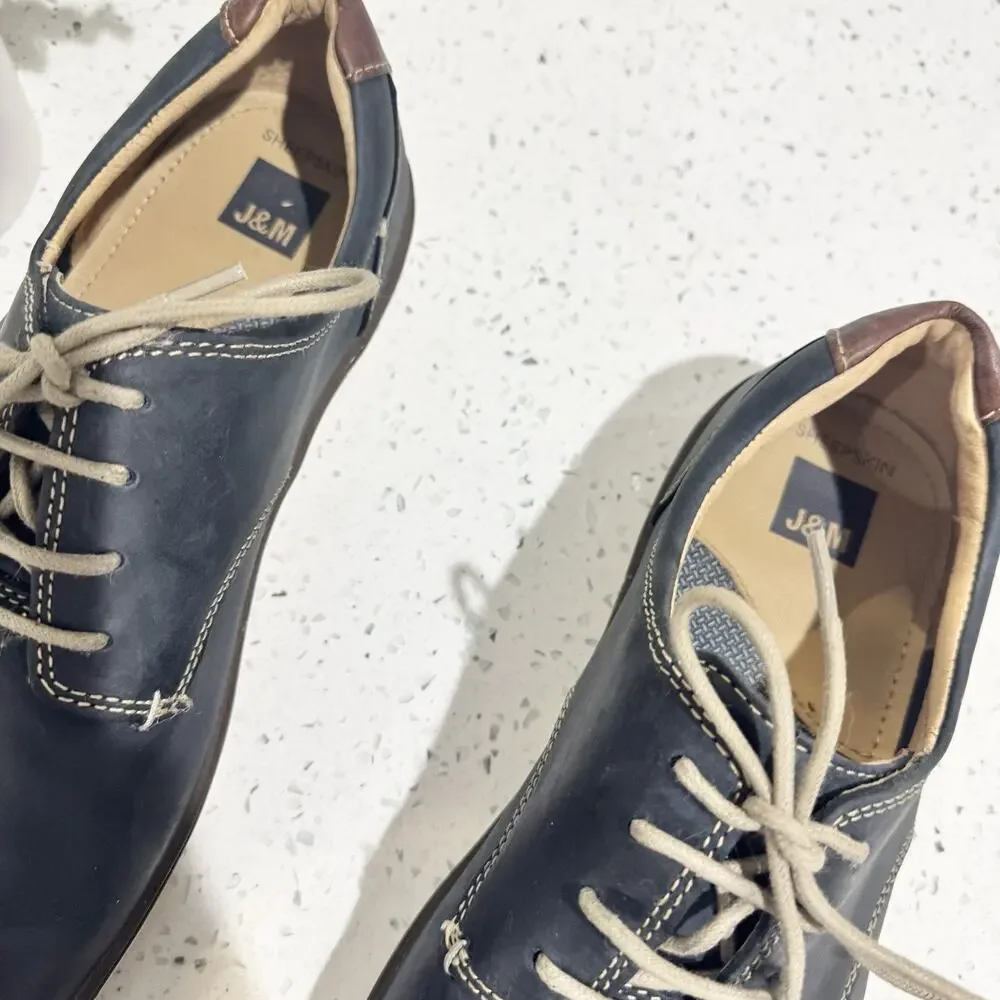 Johnston & Murphy McGuffey Plain Toe shoes Navy Size 11 W